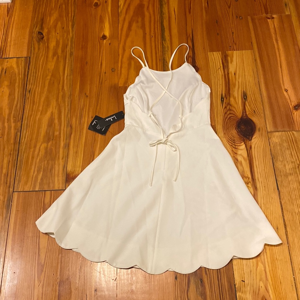 White lulus skater dress size small with tags